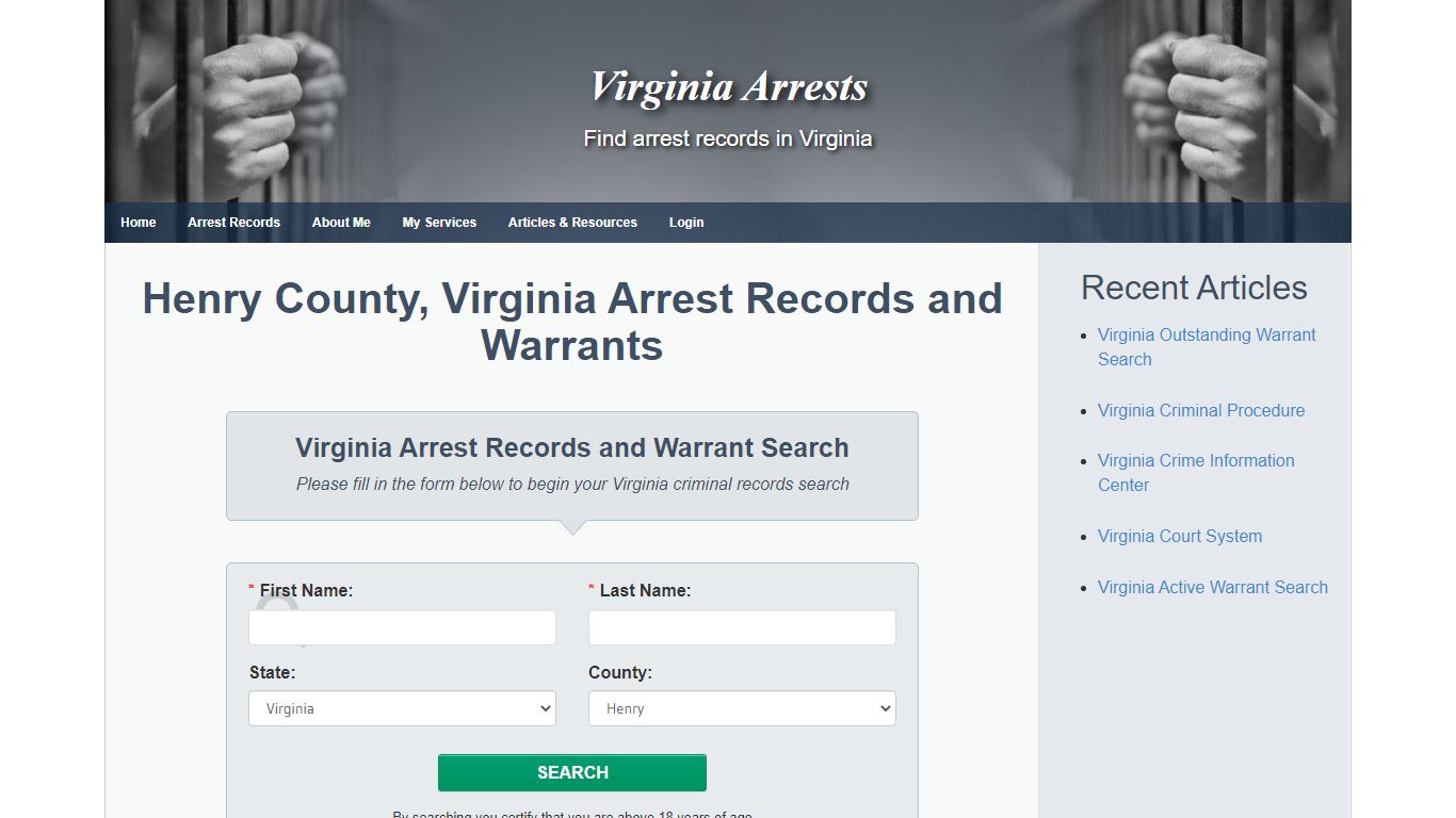Henry County, Virginia Arrest Records and Warrants