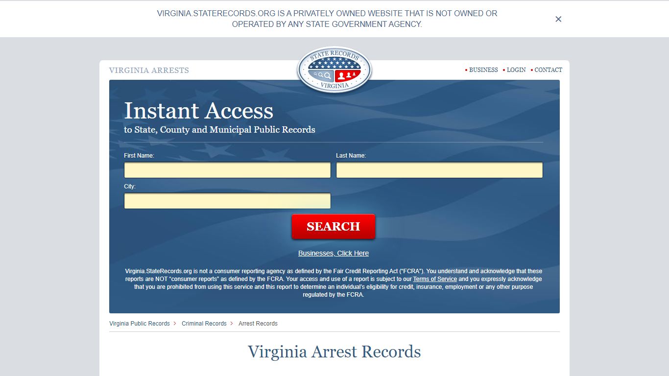 Virginia Arrest Records | StateRecords.org